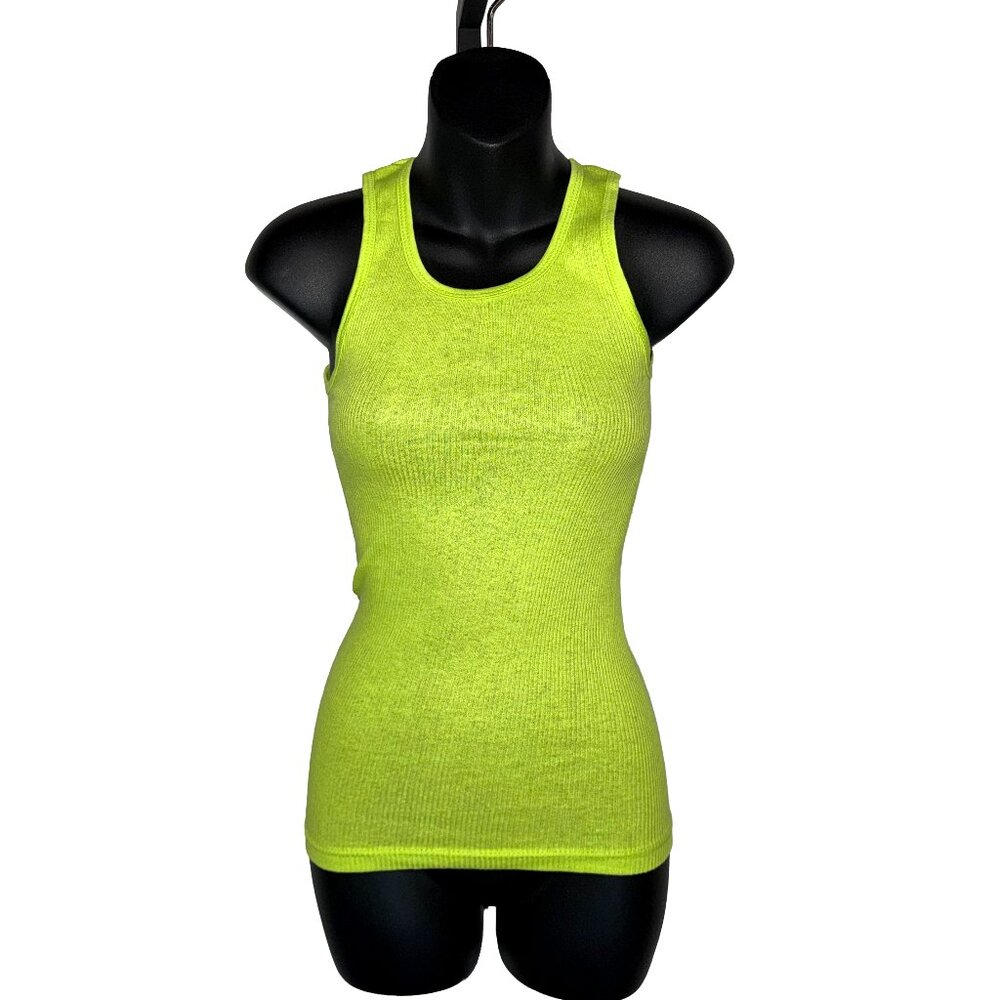 NWT Bright Lime Green Racerback Tank Top Juniors XL